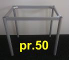 rámová konstrukce kulatá noha pr. 50mm výška 680-840mm šířka 800mm (různé rozměry)