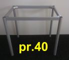 rámová konstrukce kulatá noha pr. 40mm výška 680-830mm šířka 1.200mm (různé rozměry)