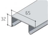 horní hliníková dvojitá lišta S20/S30 (různé délky)