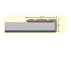 schodová lišta samolepící -stříbrný elox š.24,5/10 (různé délky)
